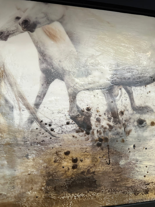 Salt & Thunder - Original Encaustic Art