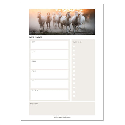 Downloadable Week planner