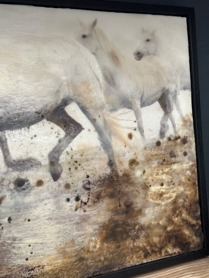 Salt & Thunder - Original Encaustic Art
